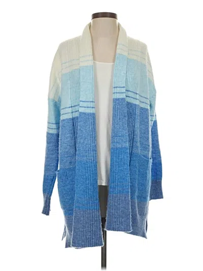 Pre-owned Time And Tru Cardigan Sweater In Blue