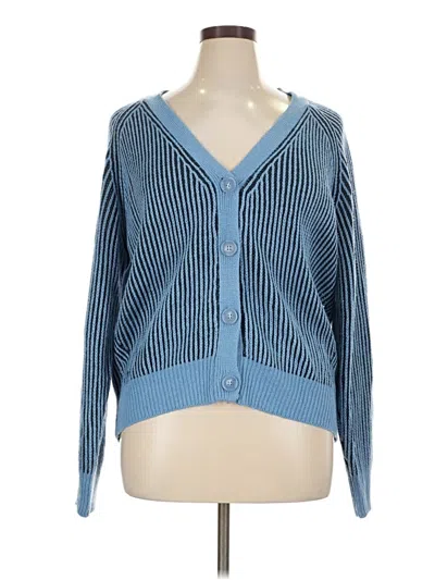 Pre-owned Time And Tru Cardigan Sweater In Blue