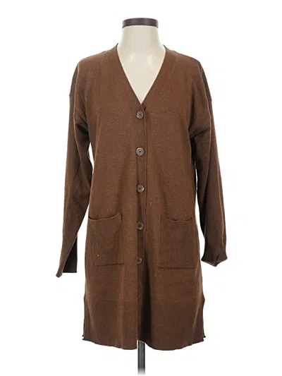 Pre-owned Time And Tru Cardigan Sweater In Brown