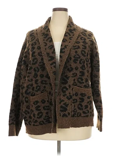 Pre-owned Time And Tru Cardigan Sweater In Brown