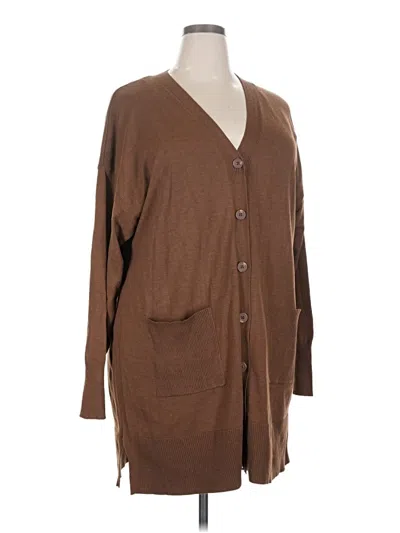 Pre-owned Time And Tru Cardigan Sweater In Brown
