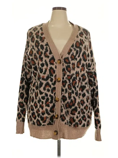 Pre-owned Time And Tru Cardigan Sweater In Brown