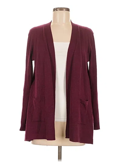 Pre-owned Time And Tru Cardigan Sweater In Burgundy
