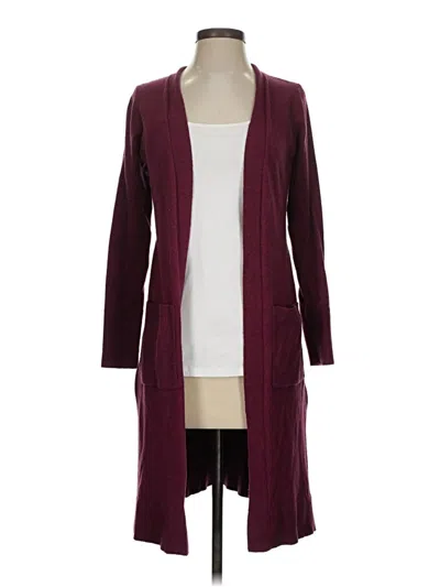 Pre-owned Time And Tru Cardigan Sweater In Burgundy