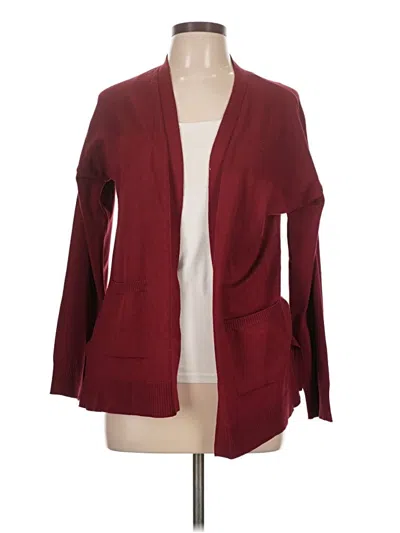 Pre-owned Time And Tru Cardigan Sweater In Burgundy