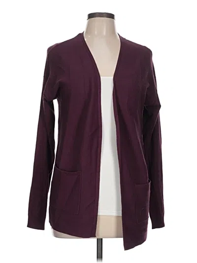Pre-owned Time And Tru Cardigan Sweater In Burgundy