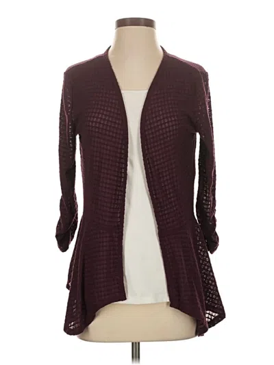 Pre-owned Time And Tru Cardigan Sweater In Burgundy