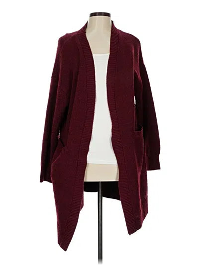 Pre-owned Time And Tru Cardigan Sweater In Burgundy