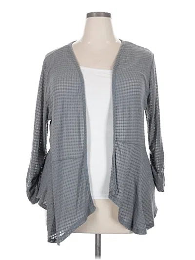 Pre-owned Time And Tru Cardigan Sweater In Gray