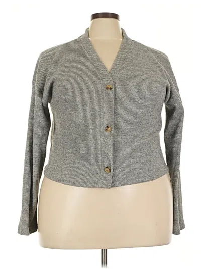 Pre-owned Time And Tru Cardigan Sweater In Gray
