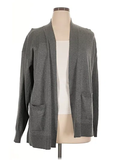 Pre-owned Time And Tru Cardigan Sweater In Gray