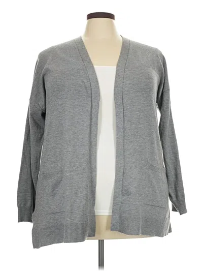 Pre-owned Time And Tru Cardigan Sweater In Gray