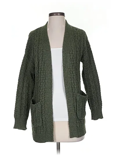 Pre-owned Time And Tru Cardigan Sweater In Green