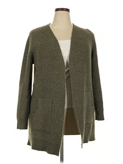 Pre-owned Time And Tru Cardigan Sweater In Green