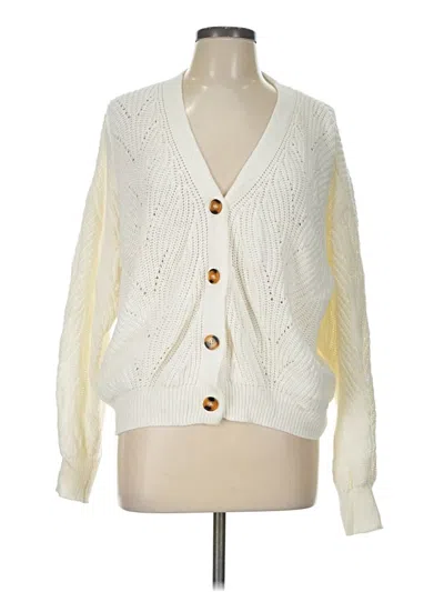 Pre-owned Time And Tru Cardigan Sweater In Ivory