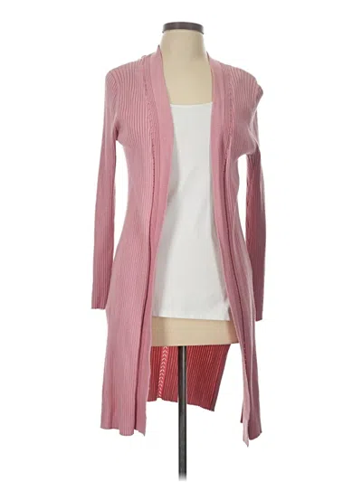 Pre-owned Time And Tru Cardigan Sweater In Pink
