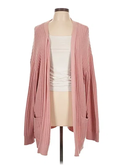 Pre-owned Time And Tru Cardigan Sweater In Pink
