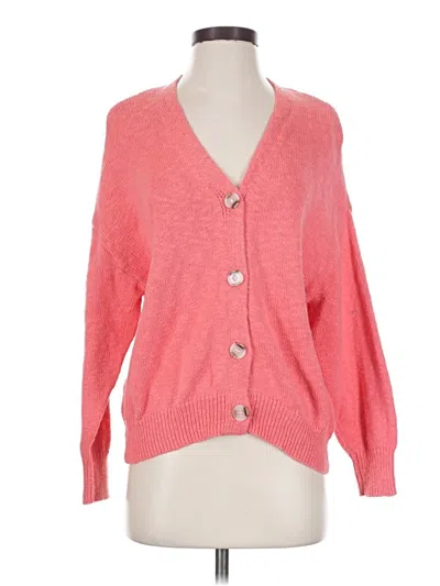 Pre-owned Time And Tru Cardigan Sweater In Pink