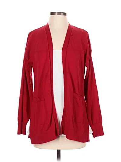 Pre-owned Time And Tru Cardigan Sweater In Red