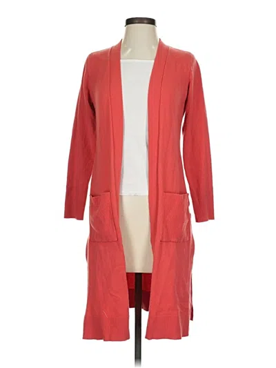 Pre-owned Time And Tru Cardigan Sweater In Red