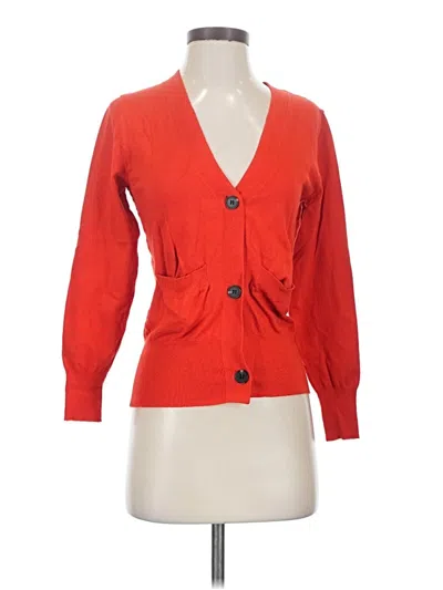 Pre-owned Time And Tru Cardigan Sweater In Red