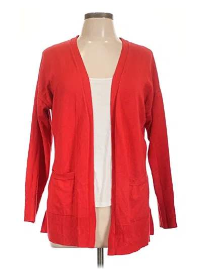 Pre-owned Time And Tru Cardigan Sweater In Red