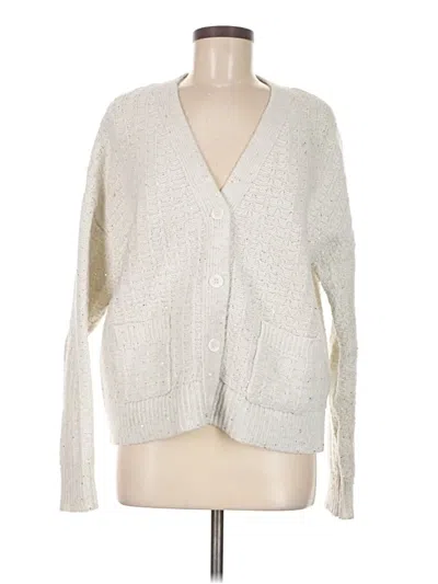 Pre-owned Time And Tru Cardigan Sweater In Silver