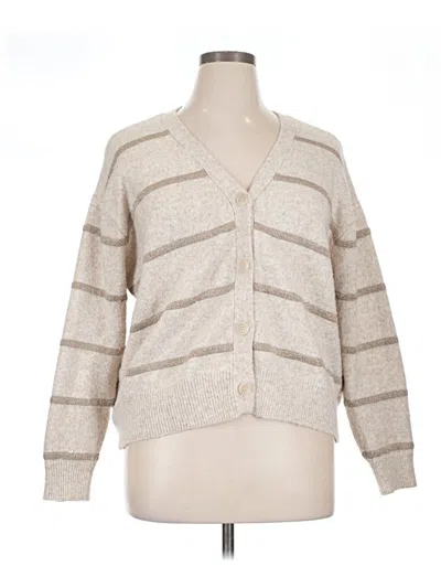 Pre-owned Time And Tru Cardigan Sweater In Tan