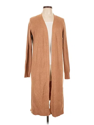 Pre-owned Time And Tru Cardigan Sweater In Tan