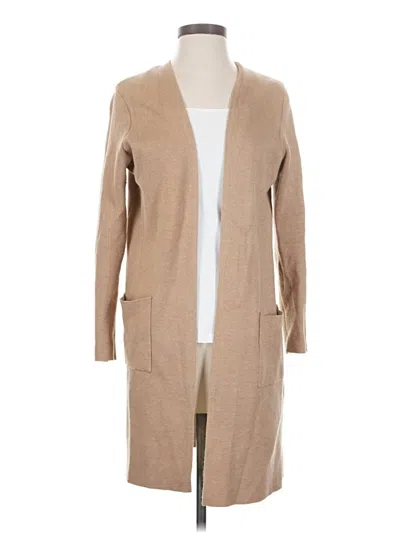 Pre-owned Time And Tru Cardigan Sweater In Tan