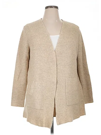 Pre-owned Time And Tru Cardigan Sweater In Tan