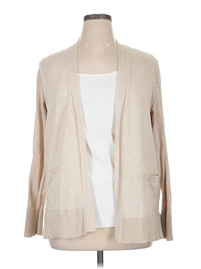 Pre-owned Time And Tru Cardigan Sweater In Tan