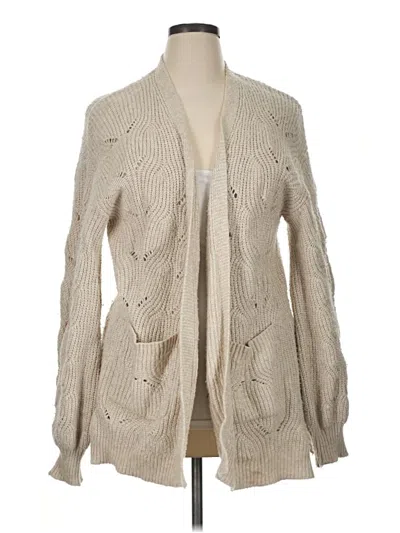Pre-owned Time And Tru Cardigan Sweater In Tan