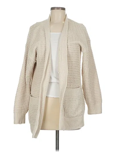 Pre-owned Time And Tru Cardigan Sweater In White