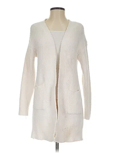 Pre-owned Time And Tru Cardigan Sweater In White