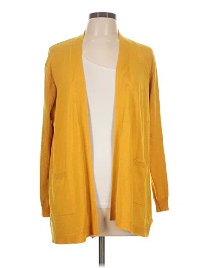 Pre-owned Time And Tru Cardigan Sweater In Yellow