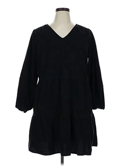 Pre-owned Time And Tru Casual Dress In Black