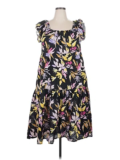 Pre-owned Time And Tru Casual Dress In Black