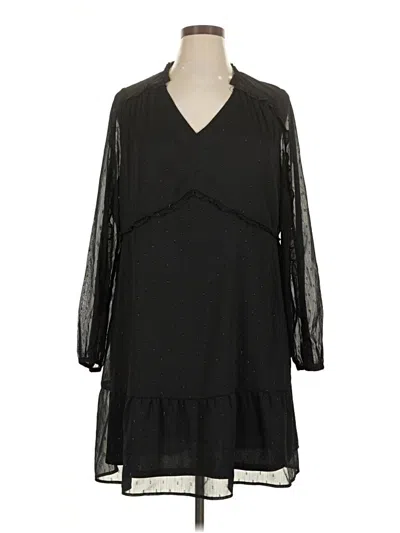 Pre-owned Time And Tru Casual Dress In Black