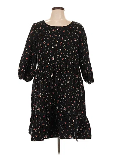 Pre-owned Time And Tru Casual Dress In Black