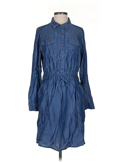 Pre-owned Time And Tru Casual Dress In Blue