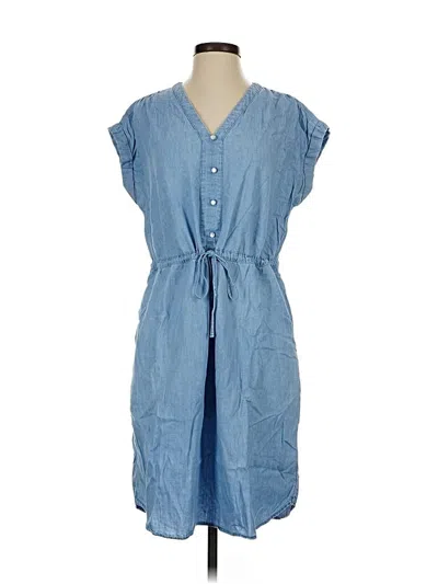 Pre-owned Time And Tru Casual Dress In Blue