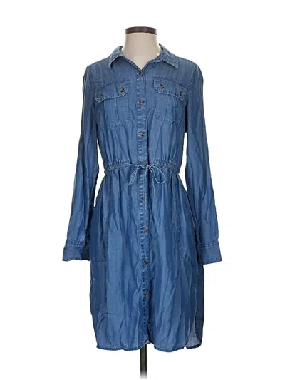 Pre-owned Time And Tru Casual Dress In Blue
