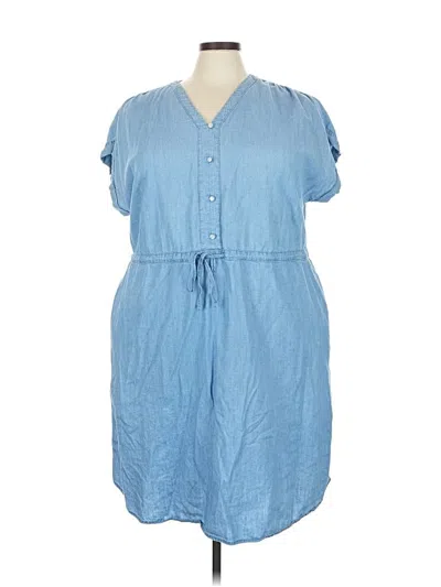 Pre-owned Time And Tru Casual Dress In Blue