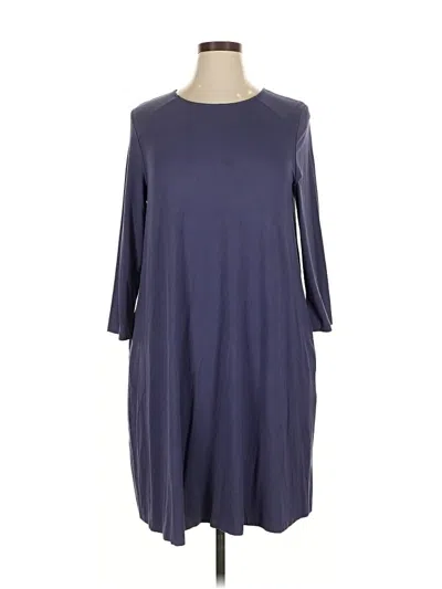 Pre-owned Time And Tru Casual Dress In Blue