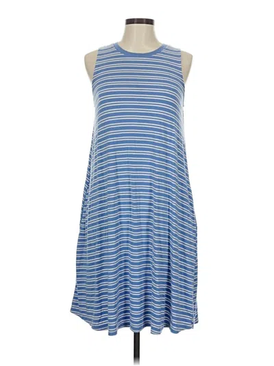 Pre-owned Time And Tru Casual Dress In Blue