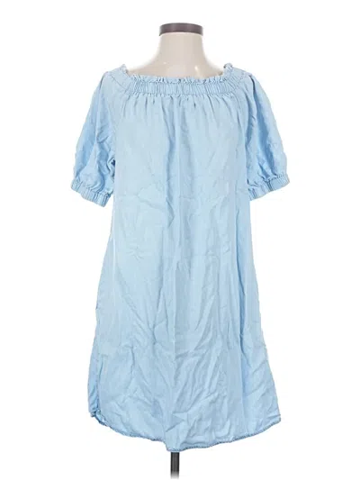 Pre-owned Time And Tru Casual Dress In Blue