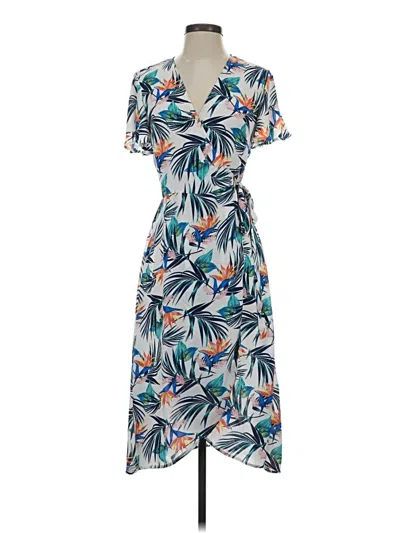 Pre-owned Time And Tru Casual Dress In Blue