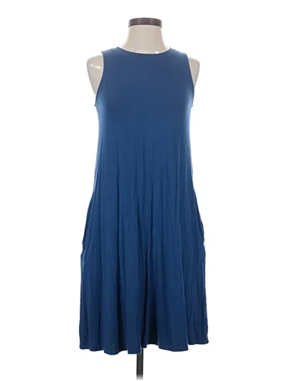 Pre-owned Time And Tru Casual Dress In Blue