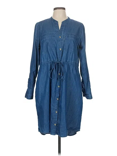 Pre-owned Time And Tru Casual Dress In Blue